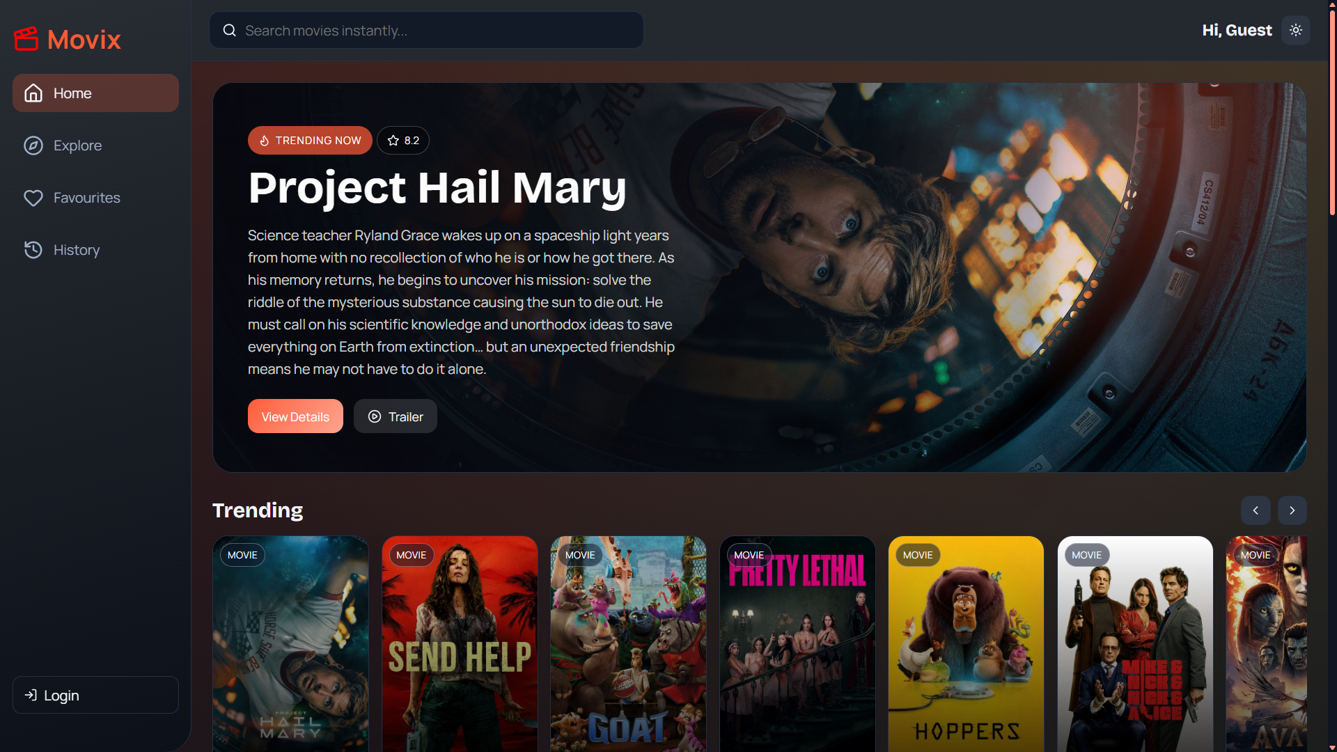 🎬 Movix - Movie Discovery Platform
