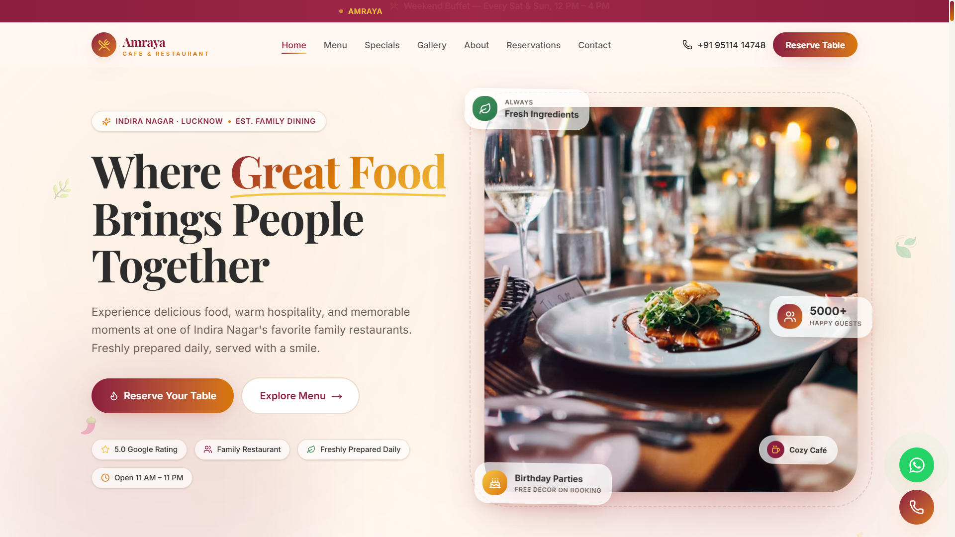🍽️ Restaurant Web